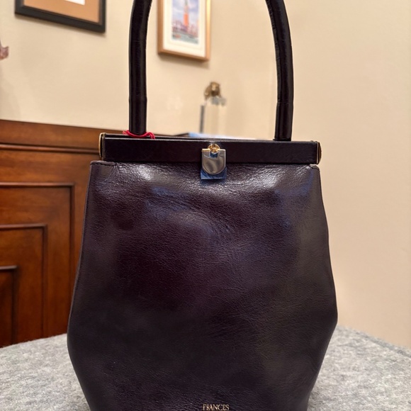 Frances Valentine Delphine Napalac Lady Bag – Black Patent Leather – NWT – Rare - Picture 12 of 13